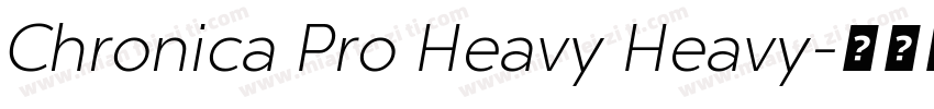 Chronica Pro Heavy Heavy字体转换